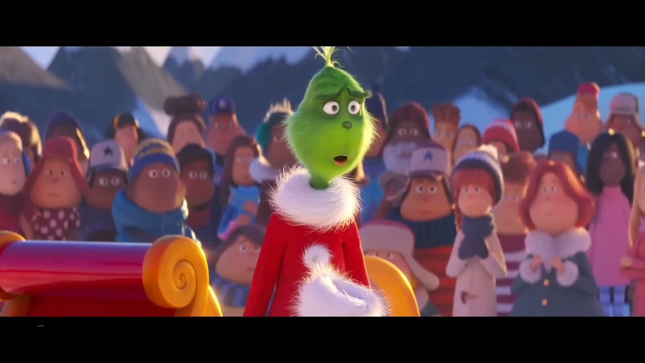The Grinch apologizes to The people of whoville for stealing their Christmas 