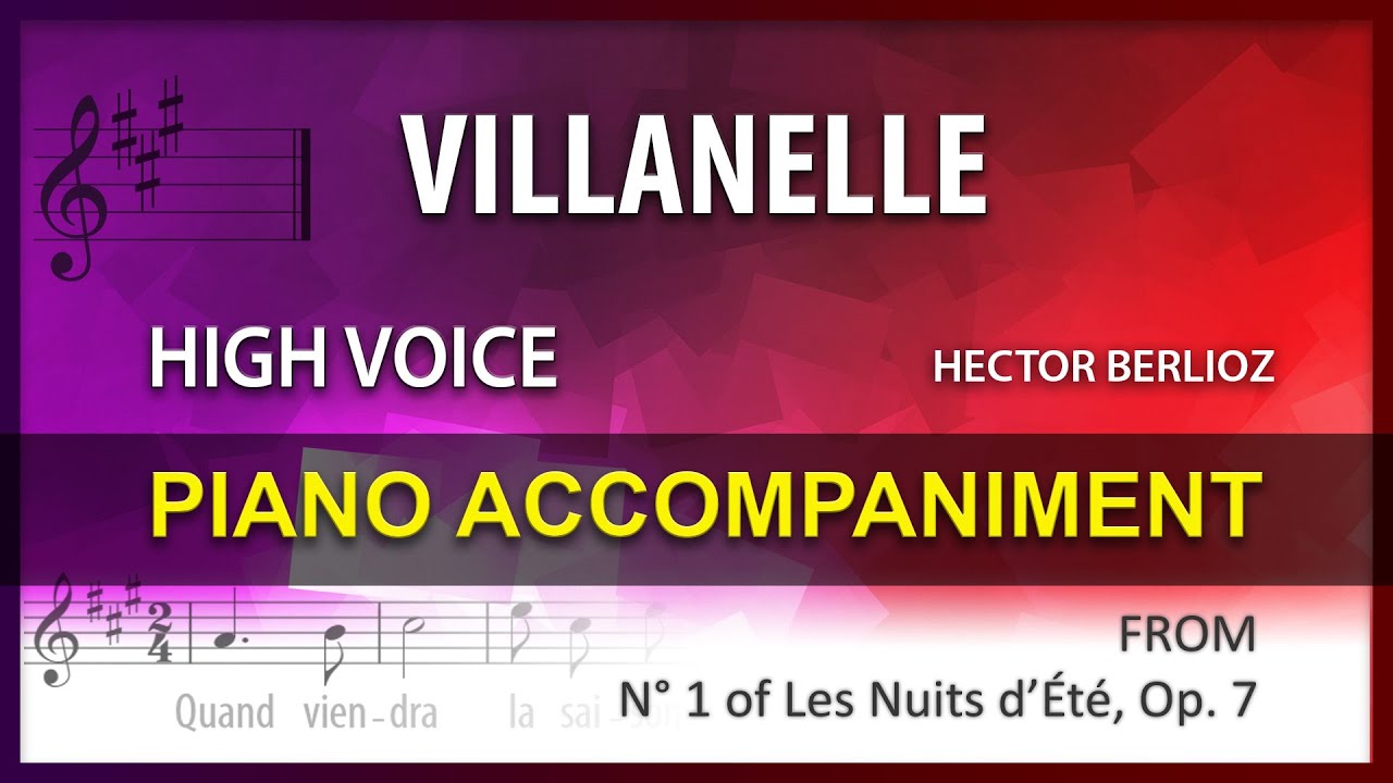 Les Nuits d’Été, Villanelle / Karaoke / Berlioz / High voice