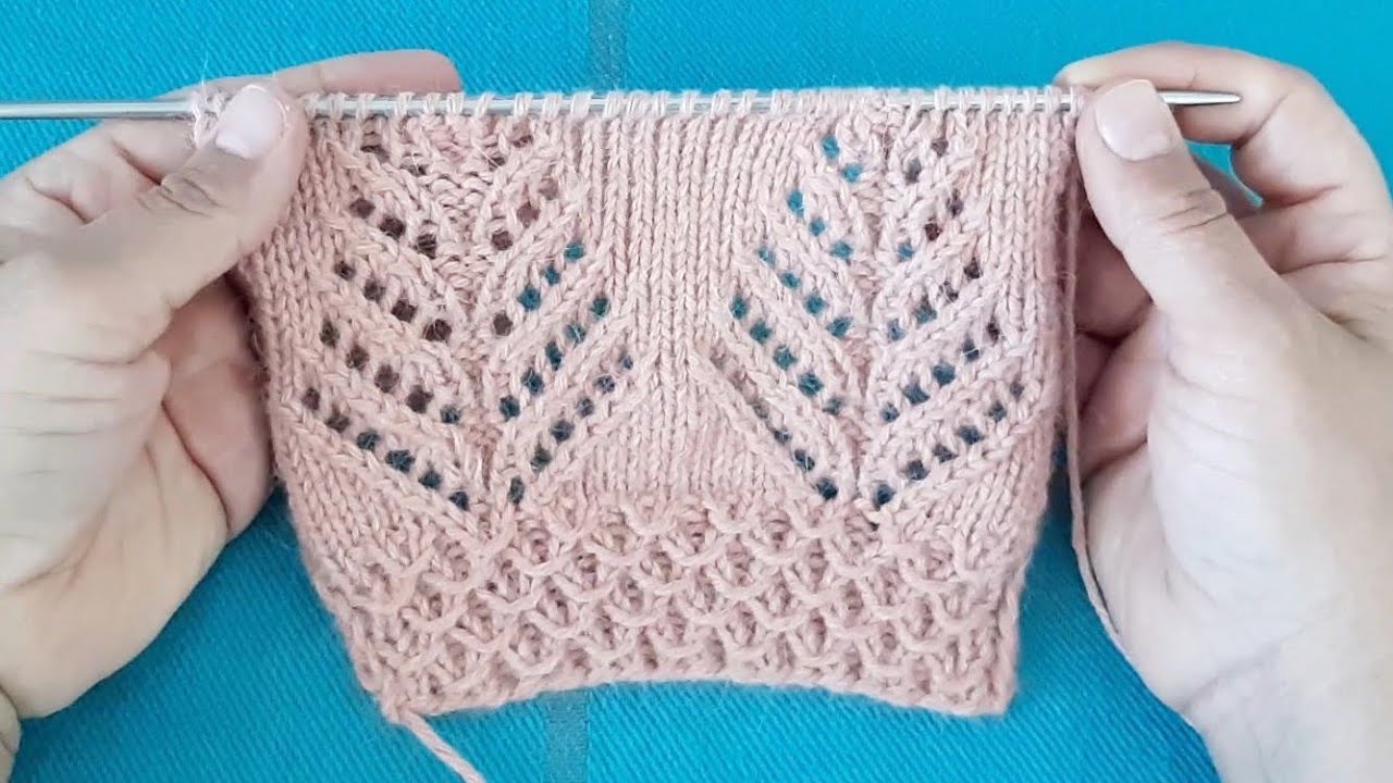 Şiş Örgü Yeni Ajurlu Yaprak Modeli /Knitting Free Pattern