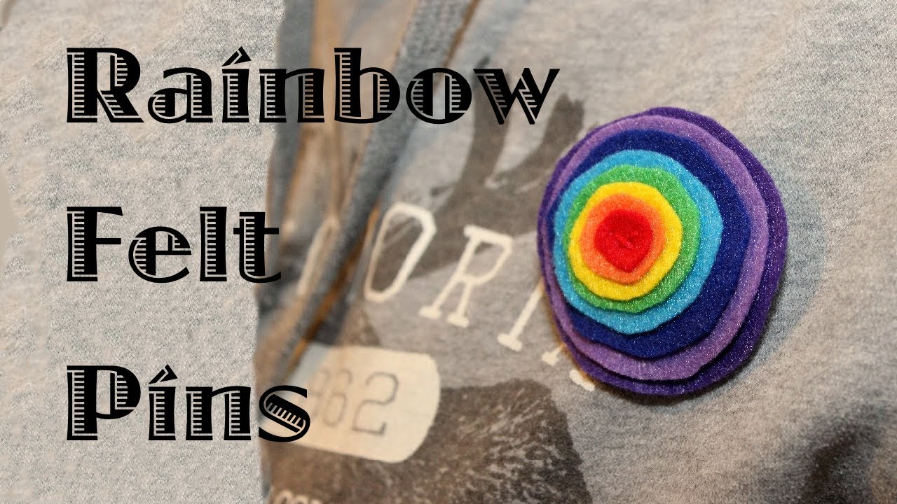 Rainbow Felt Pins