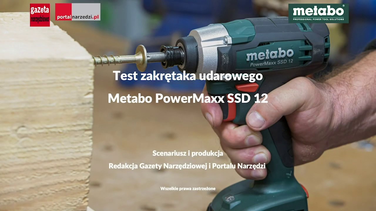 TEST ZAKRĘTAKA UDAROWEGO METABO POWERMAXX SSD 12