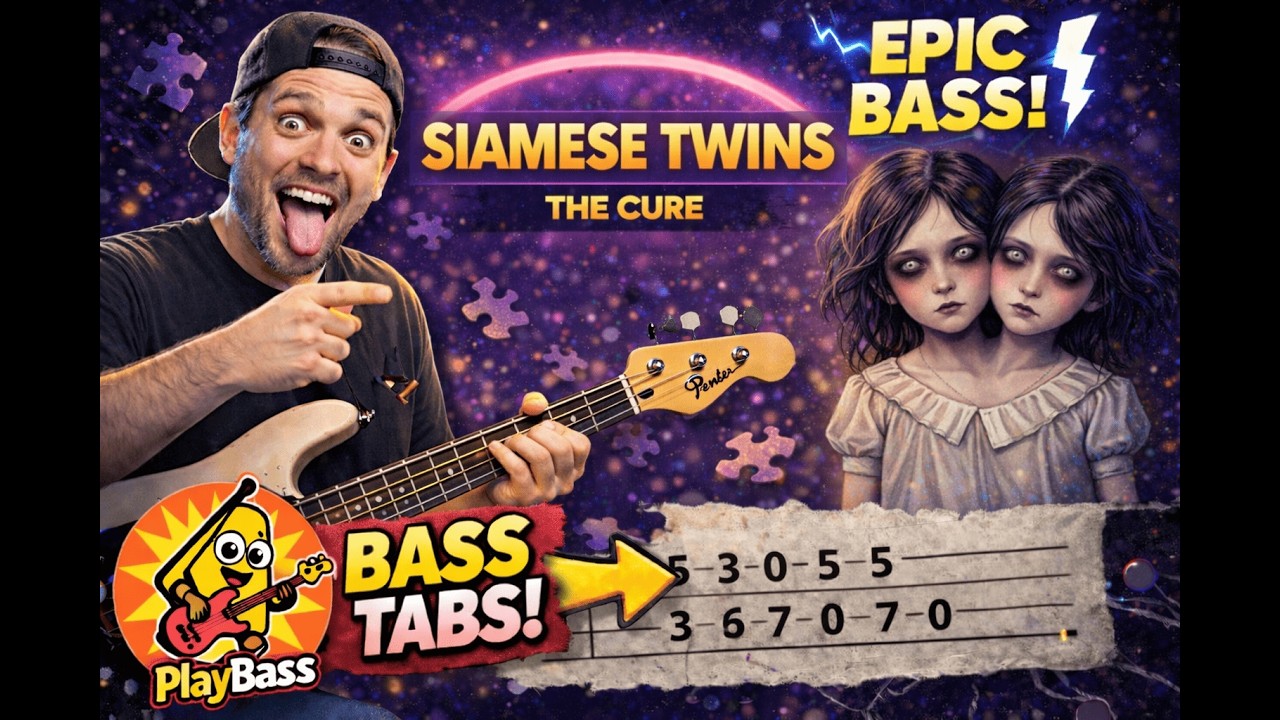 Siamese Twins - The Cure (Bass Cover + Tabs)