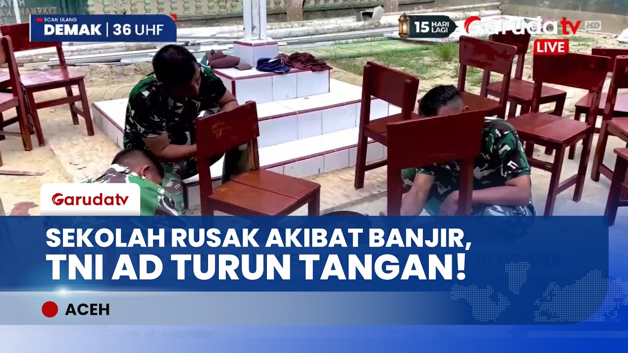TNI AD Gerak Cepat! Renovasi Sekolah Rusak Akibat Banjir di Aceh Agar Siswa Bisa Belajar Lagi