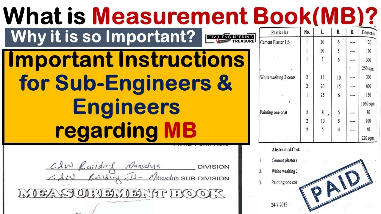 What is Measurement Book?|How to write MB?|importance of Measurement book for civil engineers|MB