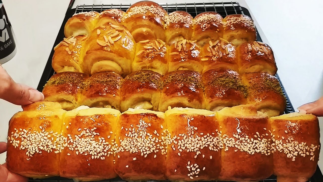 Danish pastry without butter, easy method/شیرینی دانمارکی به روش ساده بدون کره، نرم و زیبا وآسان
