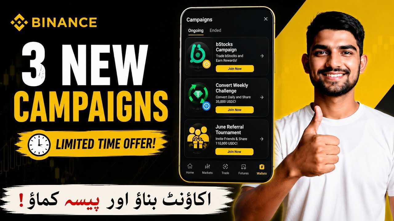 Binance June 2026 Top 3 Campaigns | bStocks, Convert & Referral Tournament