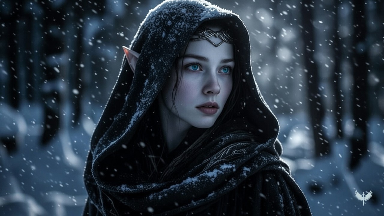 Moonfall Over the Frostwood | Dark Cinematic Elf Music (Epic Violin & Choir)