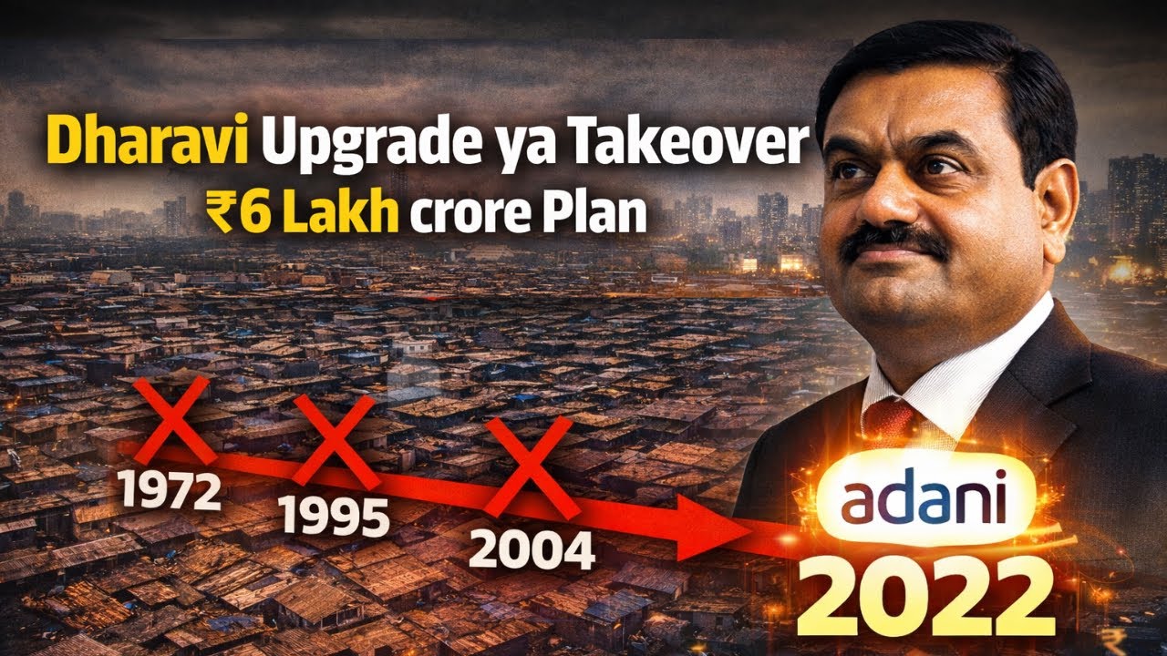 Asia’s Largest Slum to Smart City? Dharavi + Adani ₹6 Lakh Crore Plan Explained !
