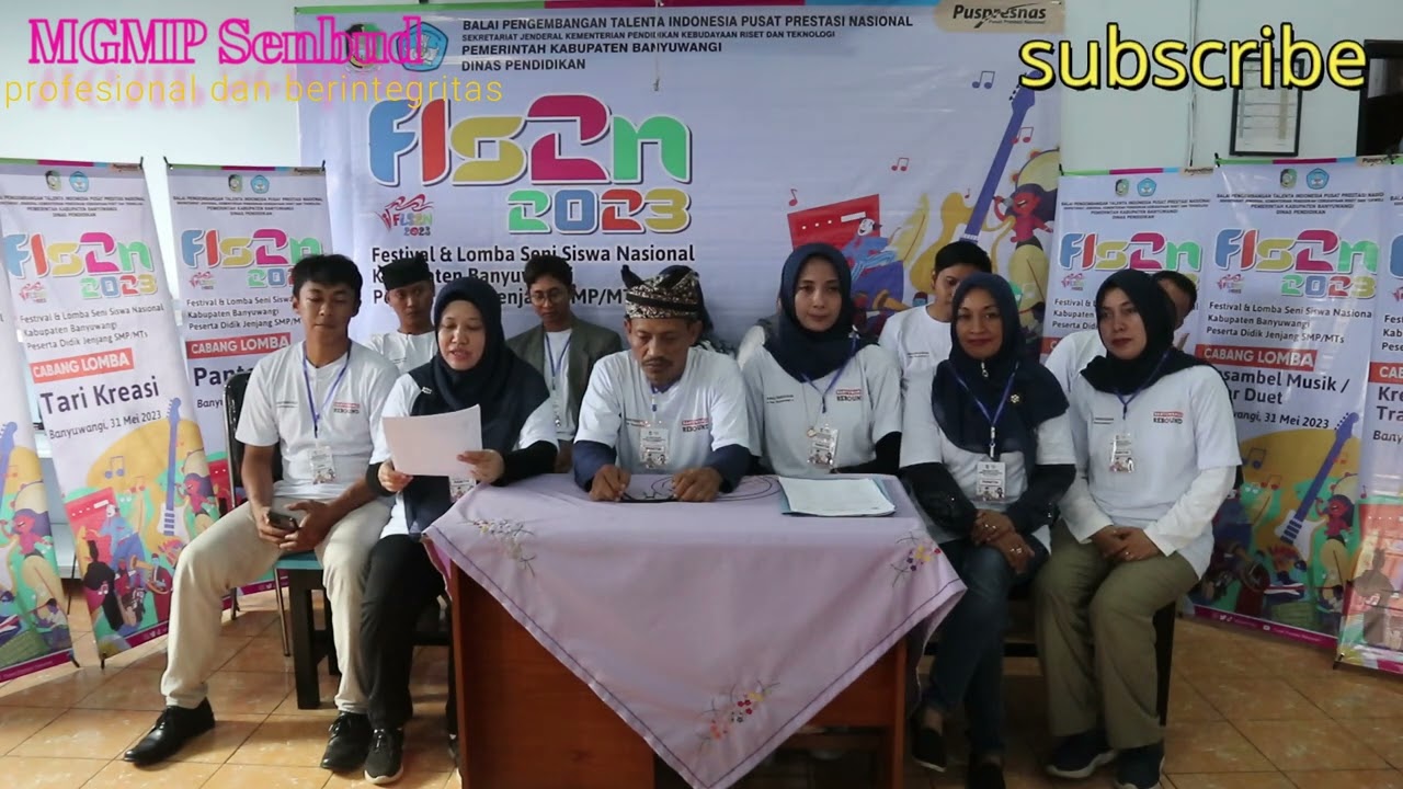 Pengumuman pemenang FLS2N 2023 Jenjang SMP/MTs Kabupaten Banyuwangi