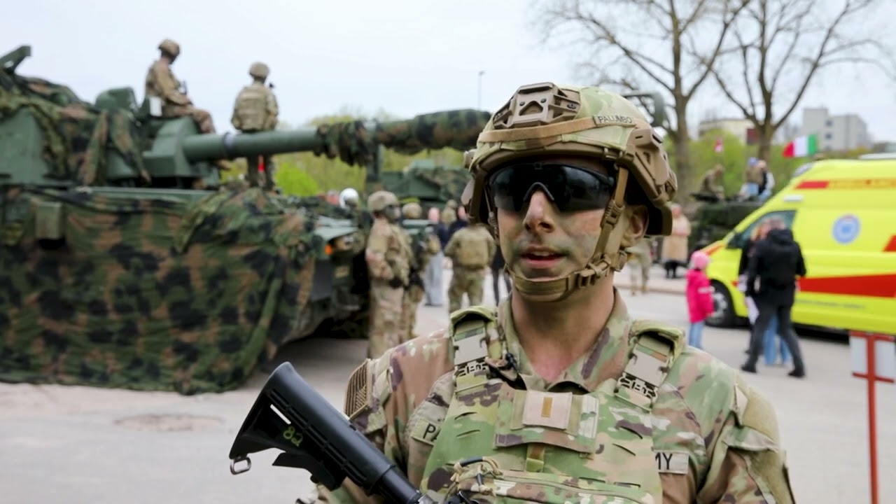 Street Interviews with U.S. Soldiers of Task Force Iron in Talsi, Latvia