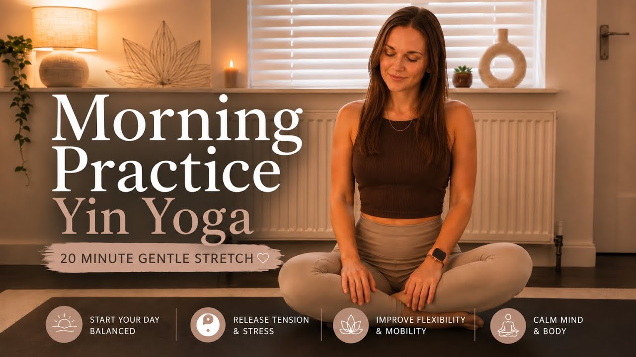 Morning practice for a balanced day | 20 minute gentle stretches ✨ 15 minute meditation