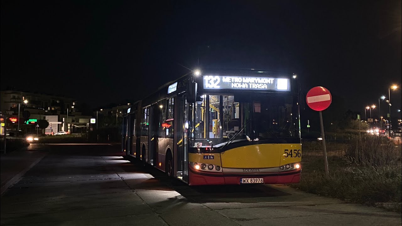 ☄️ Przejazd: Solaris Urbino 18 III [🚍132] MZA Warszawa #5456 ☄️