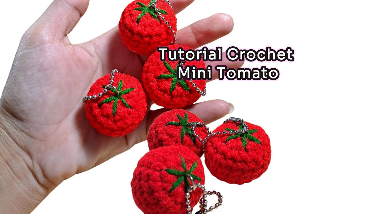 Tutorial Crochet Mini Tomato 🍅 | Tomato Amigurumi Tutorial | Cara Merajut Tomat Mini