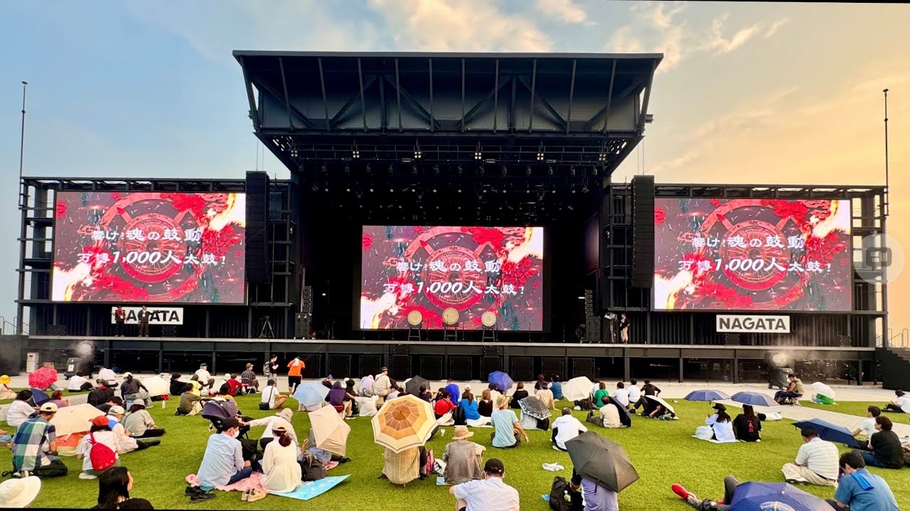 【Expo2025. 万博ライブラリー】千人太鼓. フィナーレ、Expoアリーナ. MATSURI、7/3.