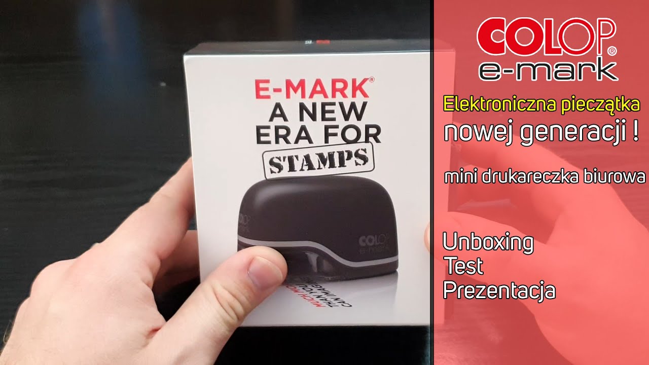 COLOP e-mark | Elektroniczna pieczątka nowej generacji ! Prezentacja i test mini drukarki biurowej