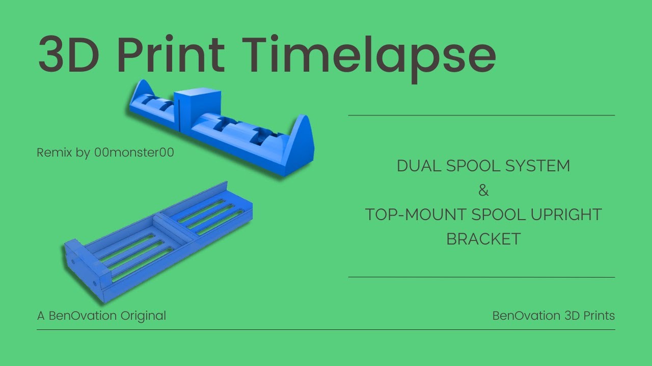 3D Printing Timelapse - Dual Spool Holder and Upright Bracket #filament #timelapse #3dprinting