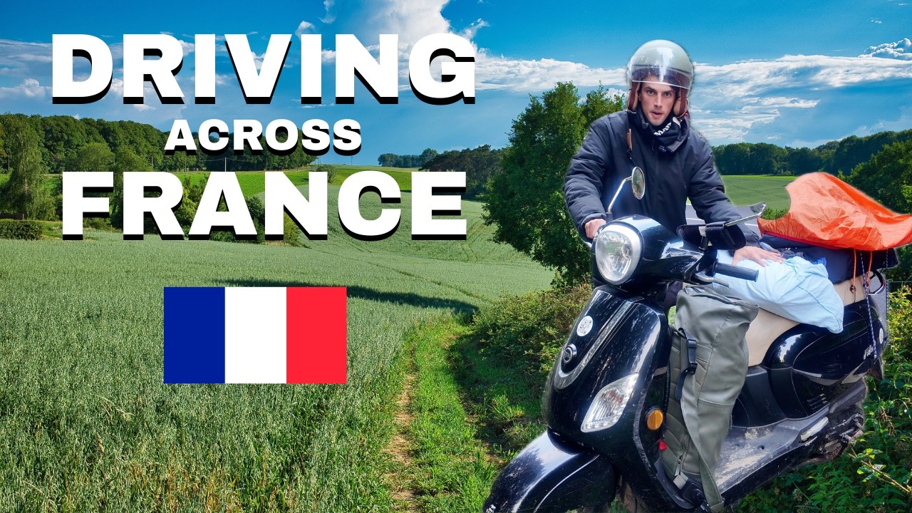 Ep 6 : 50cc Across Europe: Halfway There & My Tire Explodes 🇫🇷