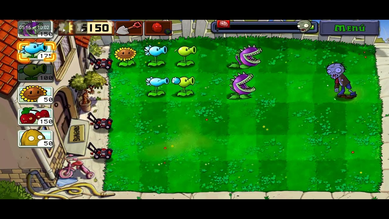 jugando plantas vs zombies 