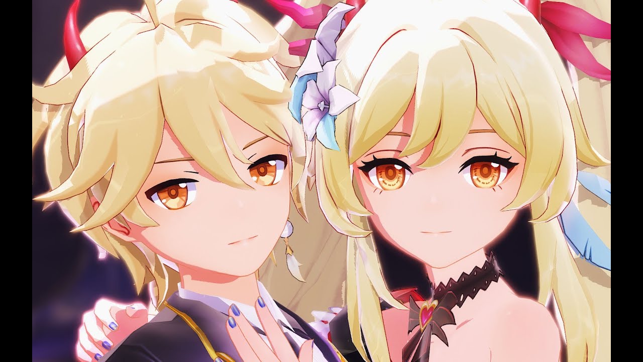 【Genshin Impact MMD/4K/60FPS】Lumine & Aether【Trouble Maker】