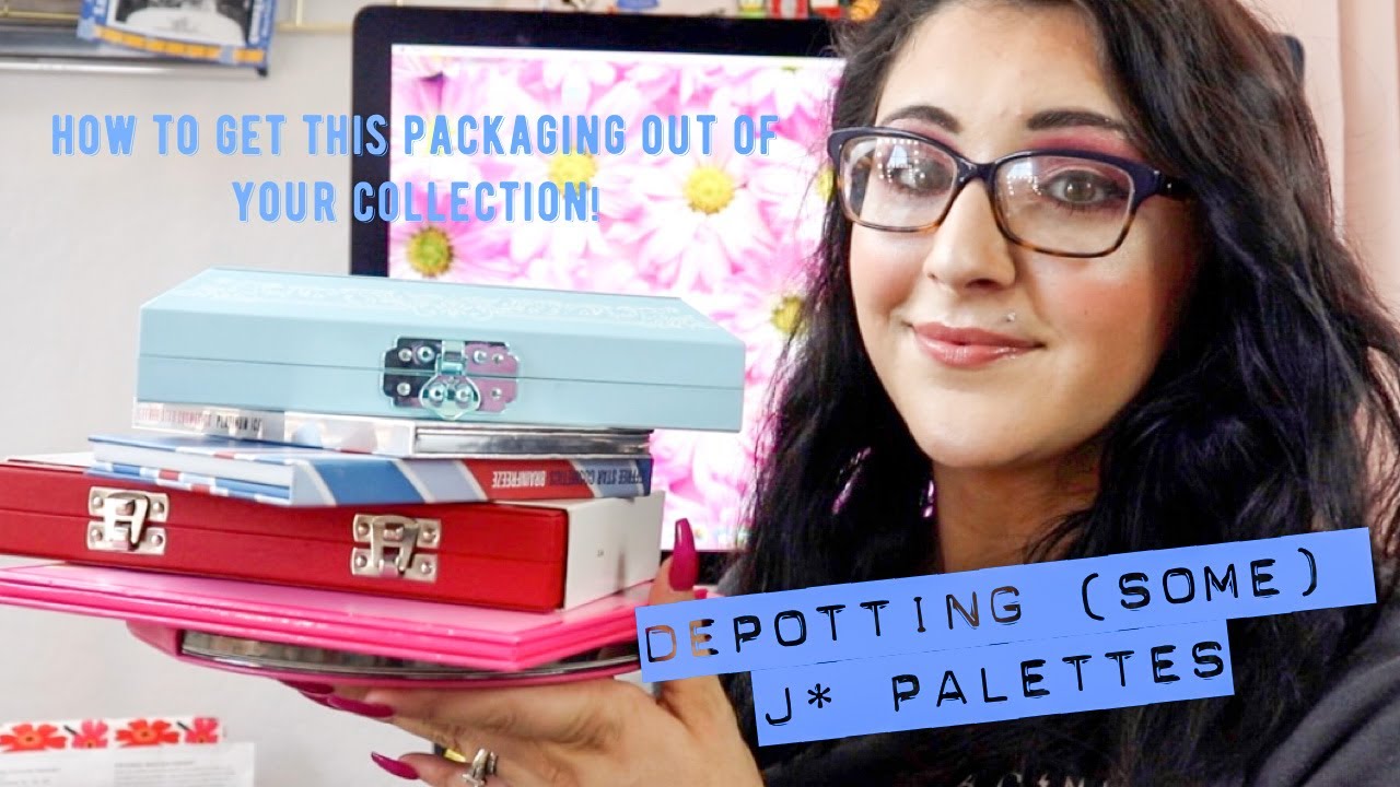 HOW TO DEPOT JEFFREE STAR EYESHADOW PALETTES | Depotting My J* Collection & no longer supporting