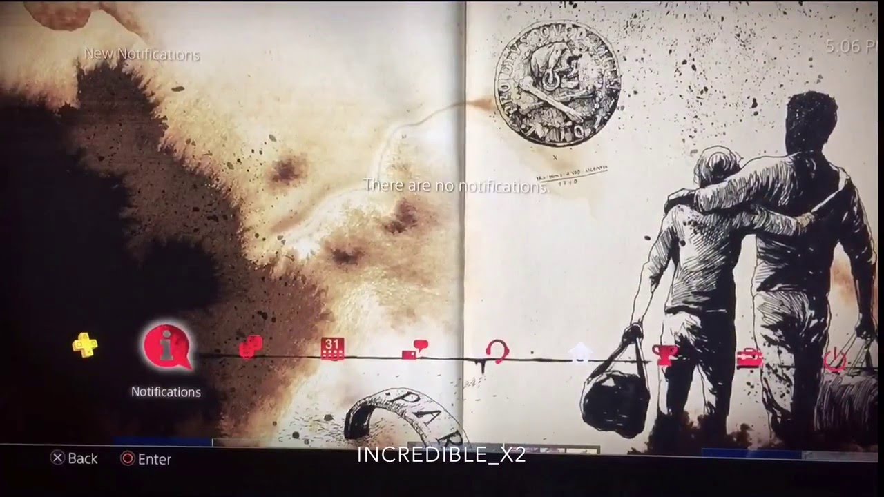 UNCHARTED 4 : A thief's end -- Ink Dynamic Theme PS4