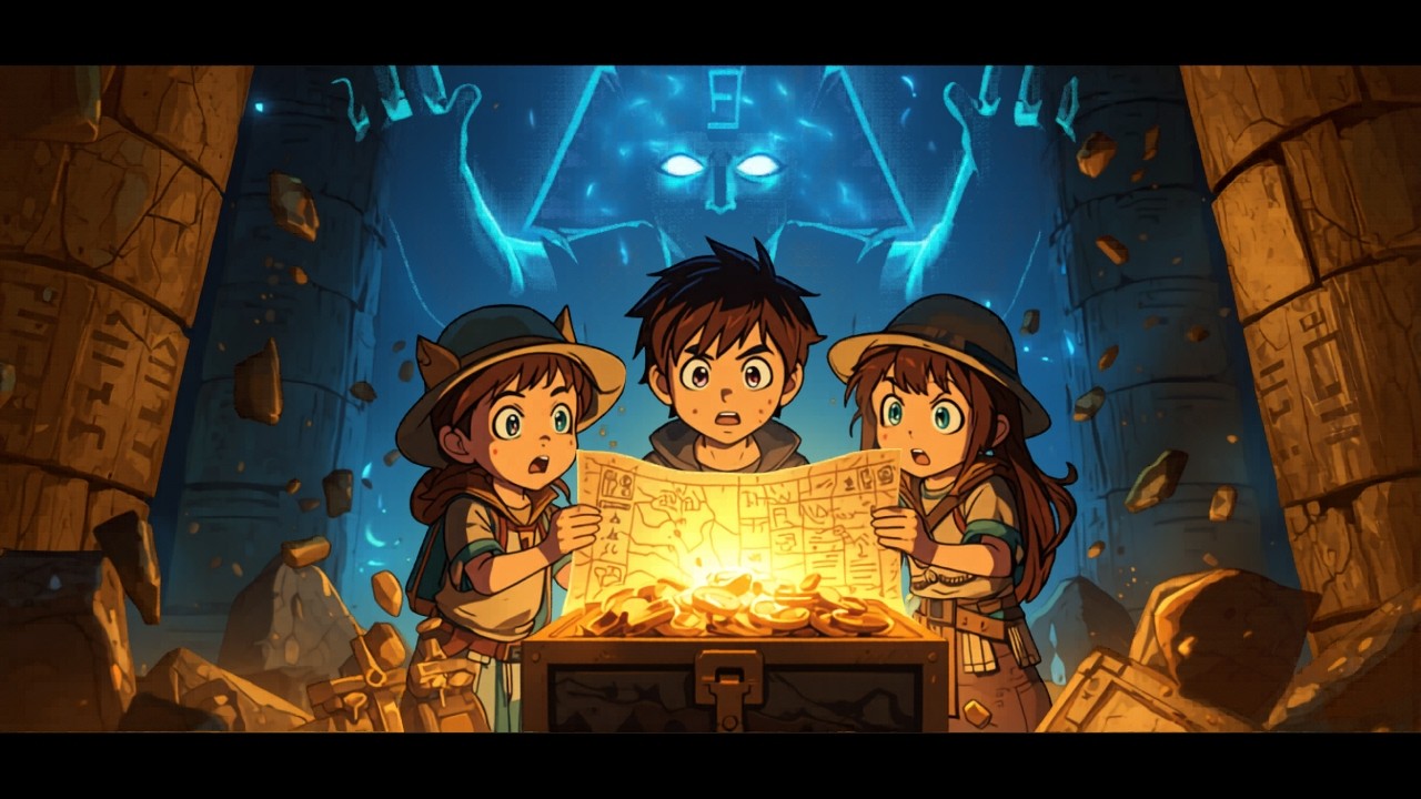 🏺 The Pharaoh's Curse | Kids' Epic Treasure Hunt Beneath the Egyptian Pyramids 🌟 Anime Adventure