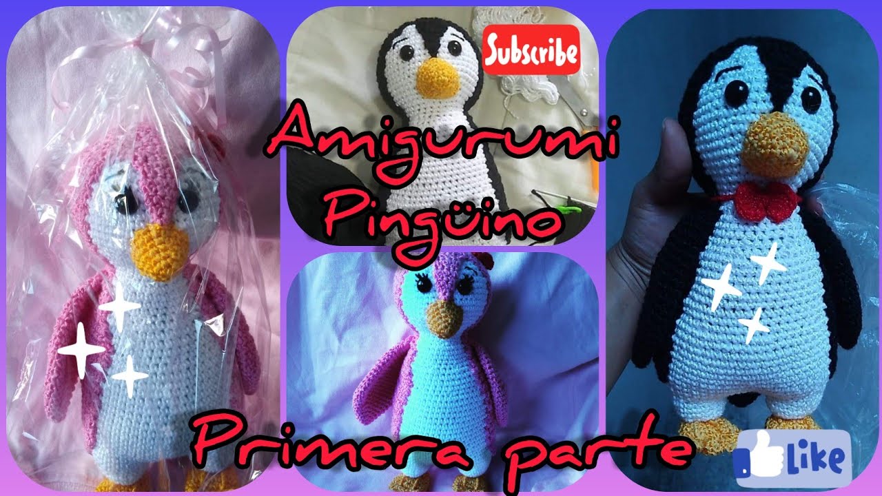 Pingüino tejido paso a paso (amigurumi)(parte 1)