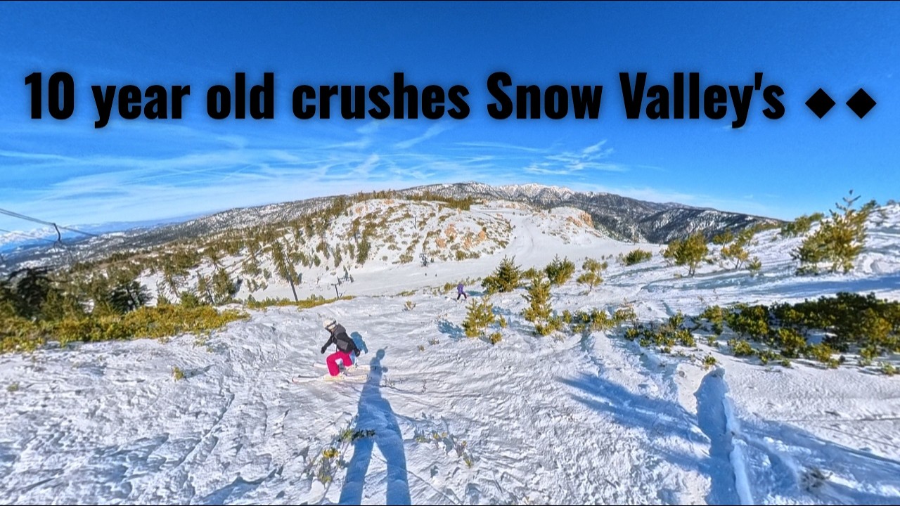 10 year old CRUSHES Snow Valley's Hardest Run