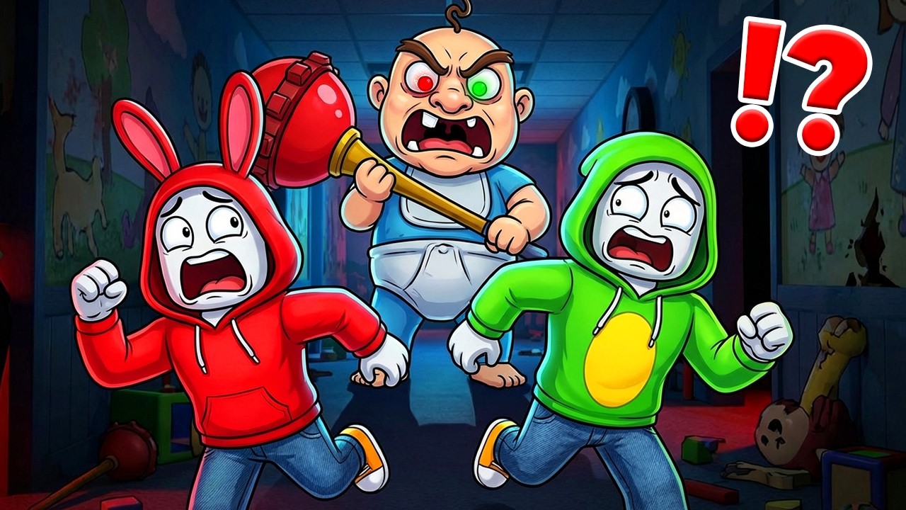 JJ and Mikey ESCAPE GIANT BABY OBBY?! (Maizen Roblox)