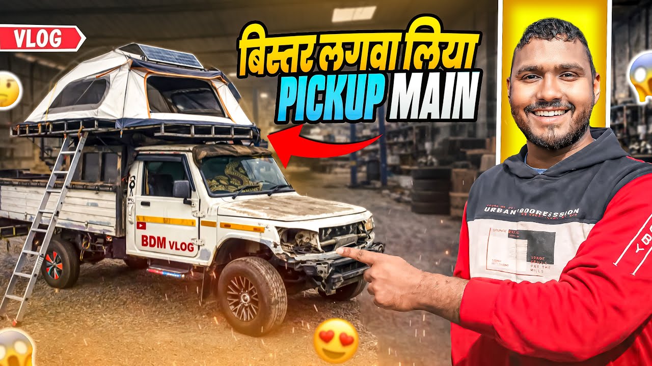 Luxury Pickup Truck Mein Bed Setup 😱 | Full Build Tour Roof Tent