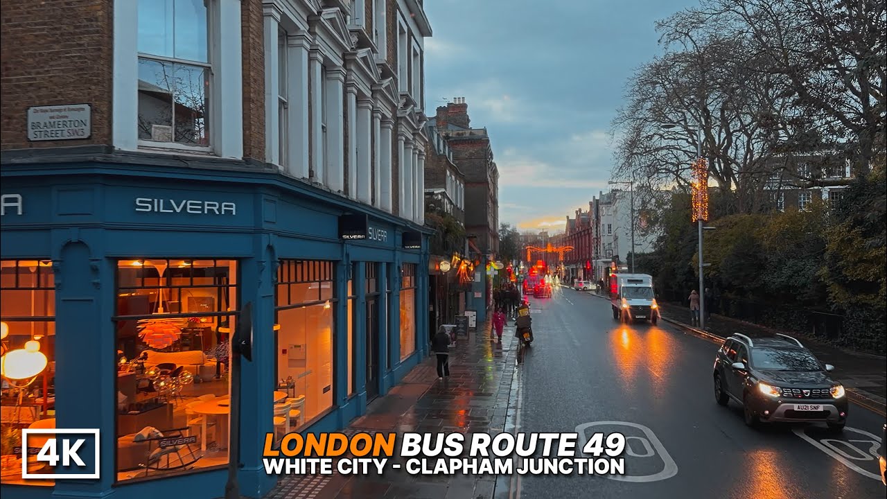 London’s Day-to-Dusk Bus Ride 🌆 | Bus Route 49 POV Through Everyday Neighbourhoods | 4K HDR