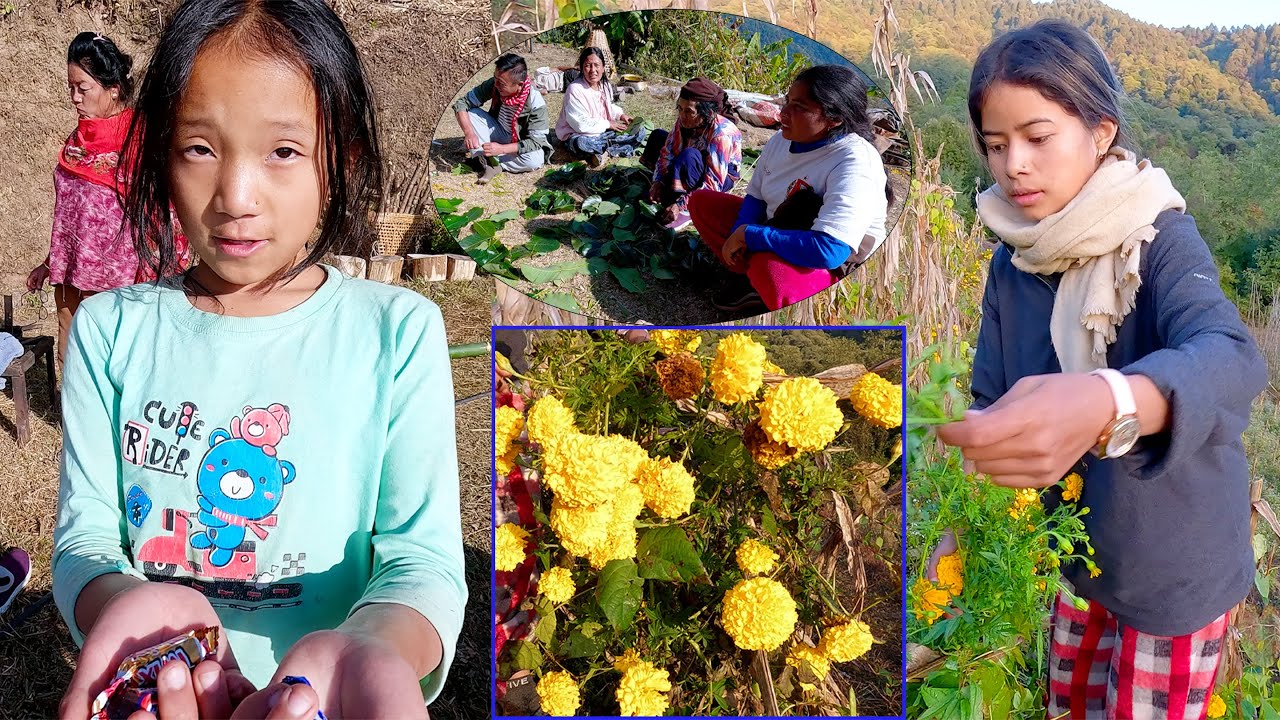 enjoying her first phase of AGE ceremony || village traditional cultural lifestyle in Nepali village