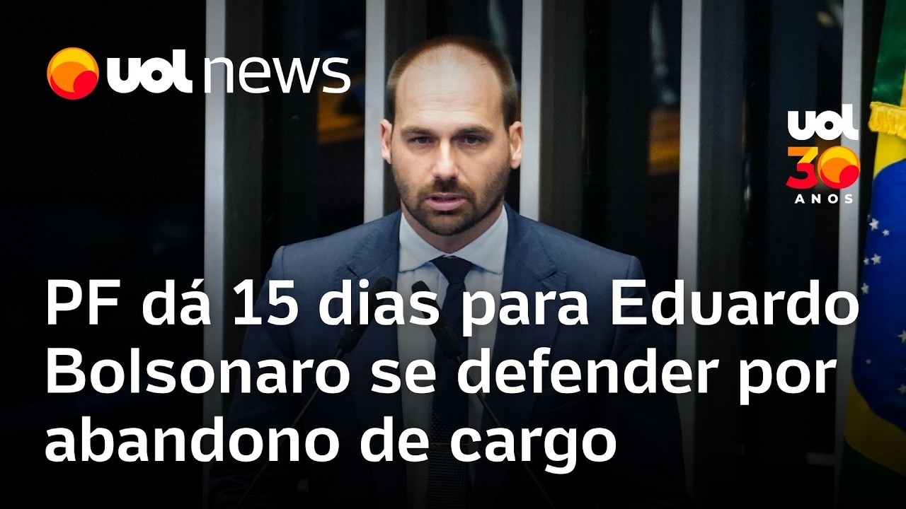 PF dá 15 dias para Eduardo Bolsonaro se defender por abandono do cargo de escrivão