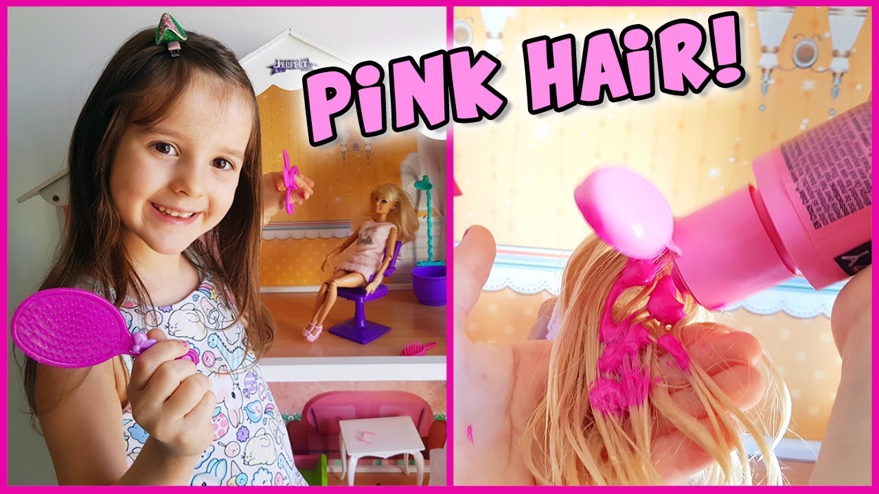 Alyssa parrucchiera 😍 TINGE DI ROSA I CAPELLI A BARBIE! 💕