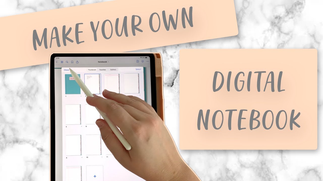 How to Make + Use a DIGITAL NOTEBOOK for your iPad || DIGITAL PLANNER on Keynote || iPad Note Taking