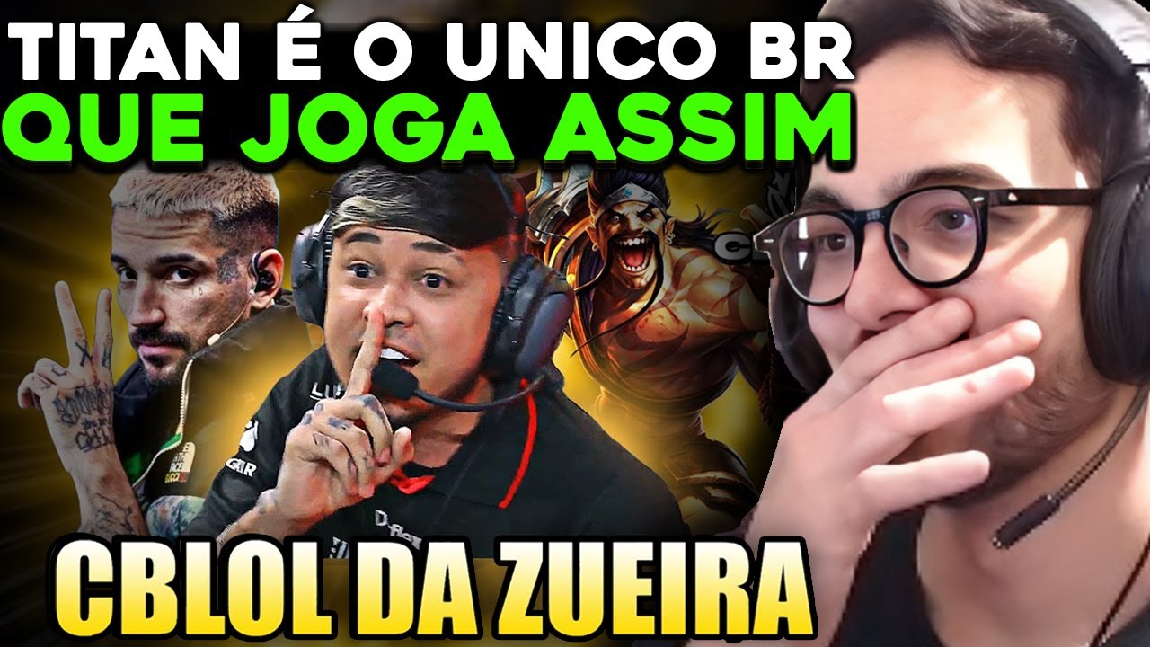 BRTT ROUBANDO BARÃO e TITAN CALANDO TORCIDA - CBLOL DA ZUEIRA - MYLON REACT