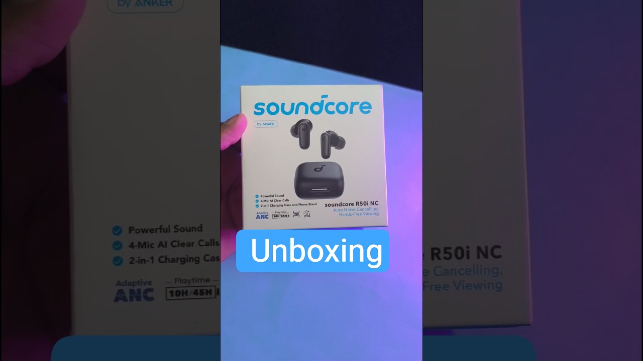Soundcore R50i NC Unboxing &ndash; 45Hr Battery & Phone Stand?
