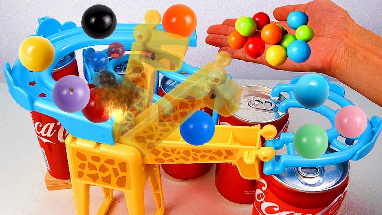 Abnormal Zoo Marble Run Race ASMR # 3 ☆ Fire On Giraffe's Back ☆ Creative Healing Sound DIY Build