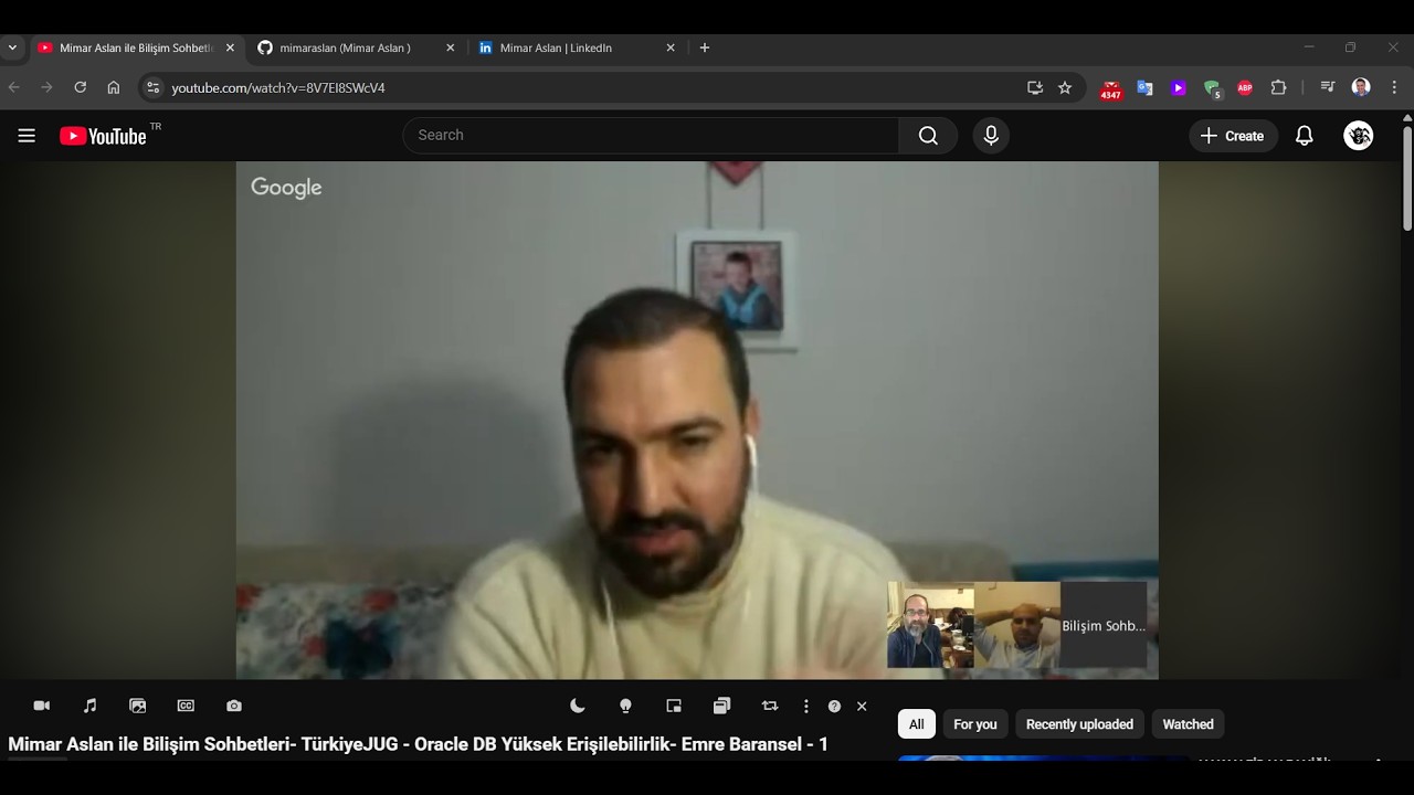Mimar Aslan ile Bilişim Sohbetleri- TürkiyeJUG - Oracle DB Yüksek Erişilebilirlik- Emre Baransel - 1