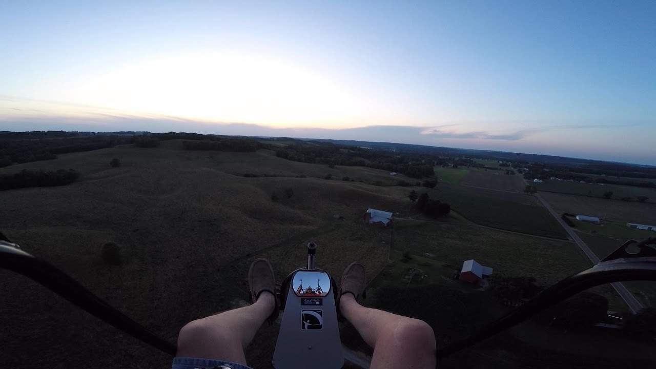 Dudek Universal 1.1 wing setup - Fresh Breeze Monster Flight - Flying Ohio Paramotor Trike Adventure