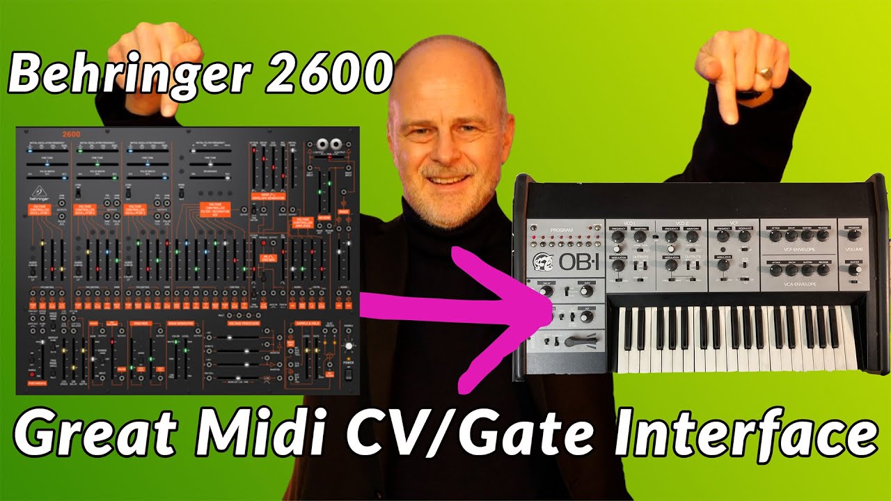 Использование Behringer 2600 в качестве интерфейса MIDI для CV и Gate (подключение Oberheim OB-1)
