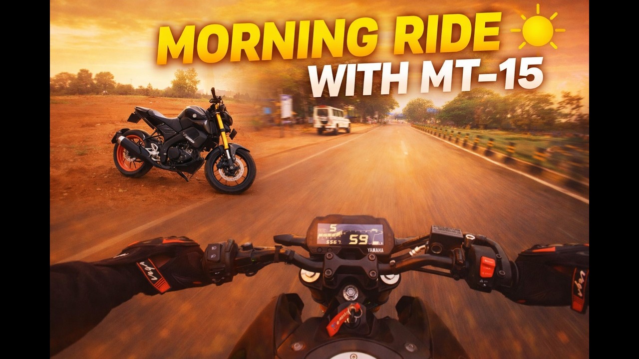 Early Morning Ride to the Lake | MT-15 | Raw Exhaust | 4K