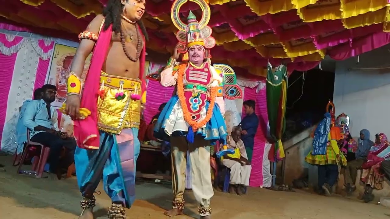 கண்டன் கார்கோடன் வதம் தெருக்கூத்து அர்ஜுனன் பிரமதேவன் வேடம்