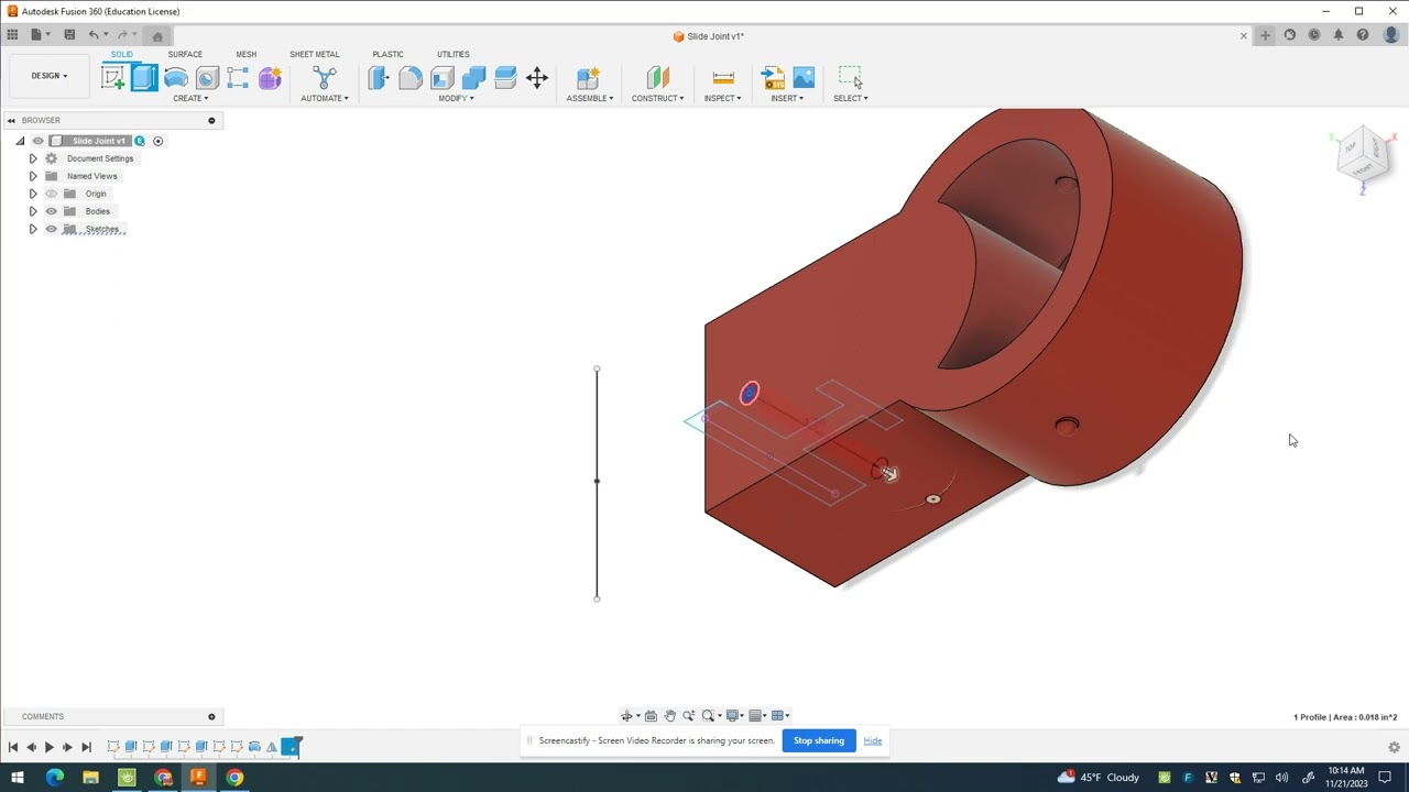 FOE2 Fusion360 Slide Joint