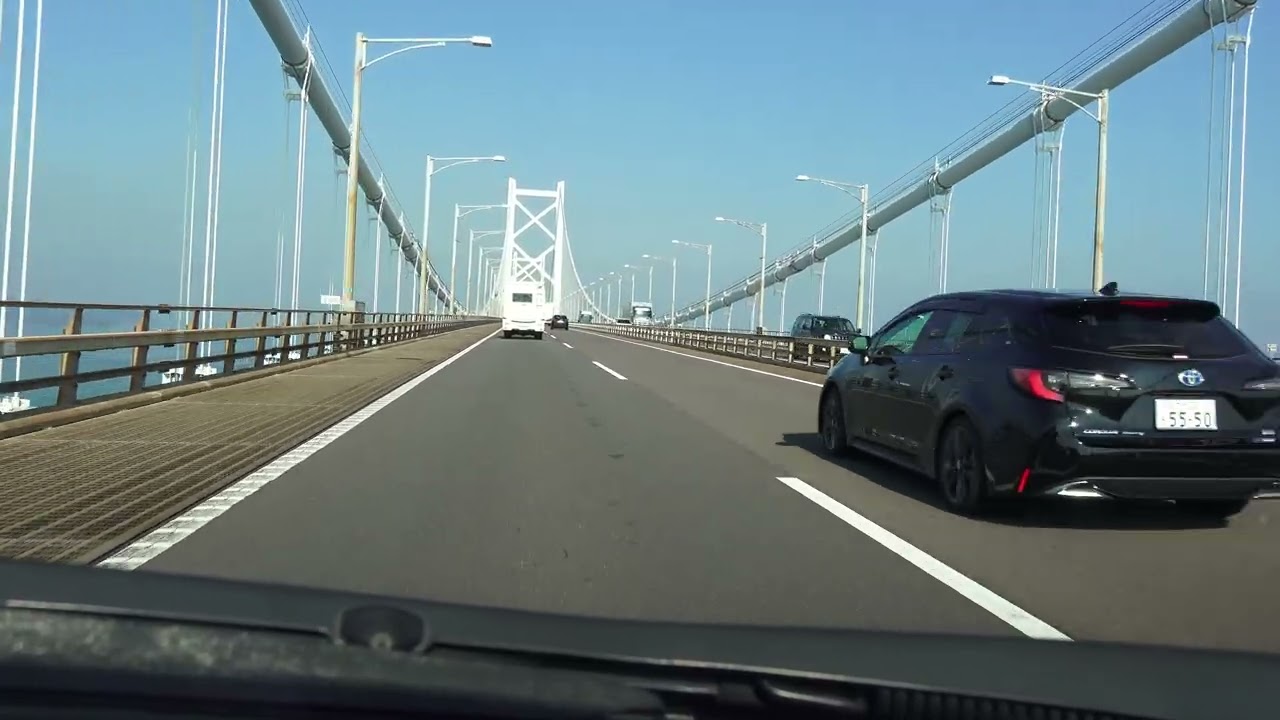 4K　E30・瀬戸中央自動車道（瀬戸大橋）　上り・等速　坂出JCT→早島IC→倉敷JCT　2023年12月撮影版