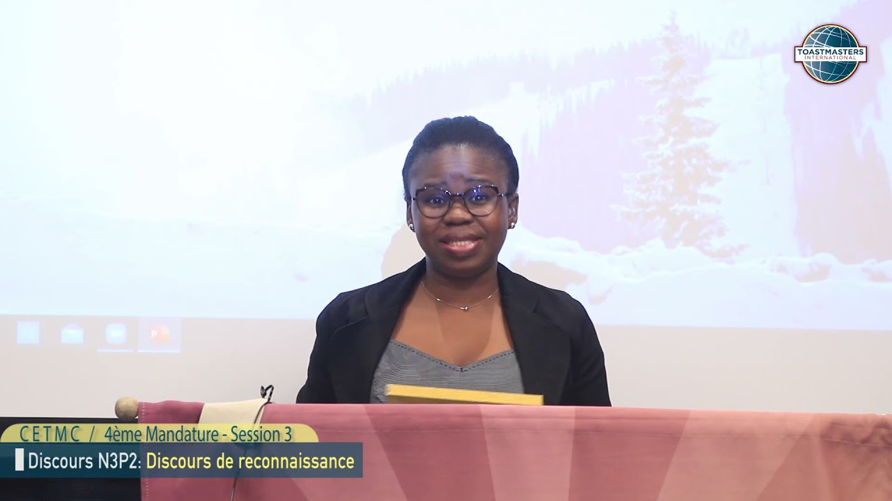 Discours de reconnaissance - Carina TCHAOU
