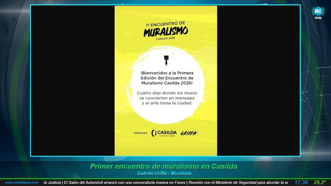 Gabriel Griffa - Muralista. Primer encuentro de muralismo en Casilda