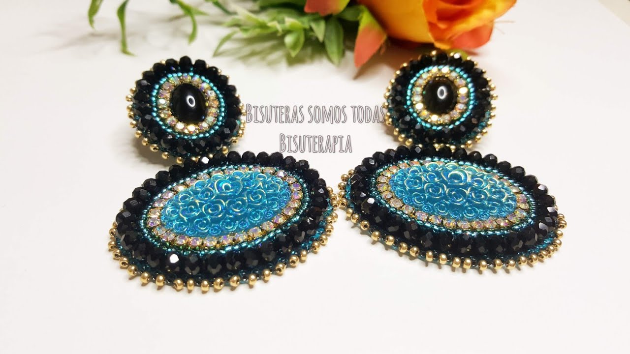 como hacer aretes chapas en cristales #4 cabuchon y leather/ en colaboraci&oacute;n con pandahall selected
