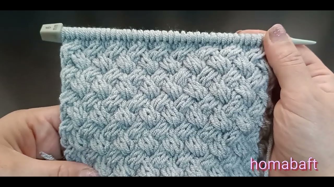 آموزش بافت شالگردن  ، آموزش بافتنی با دو میل 