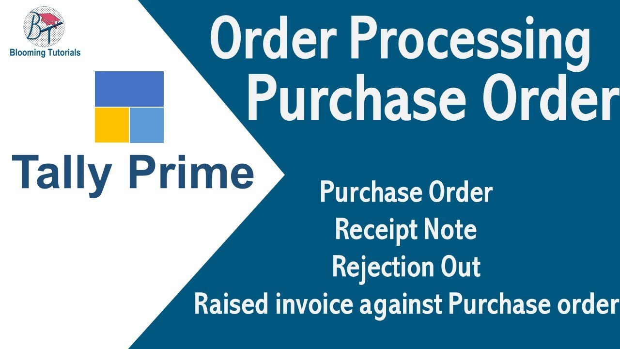 Order processing in Tally Prime Tamil| Purchase Order | Receipt Note | Rejection Out |Raised Invoice